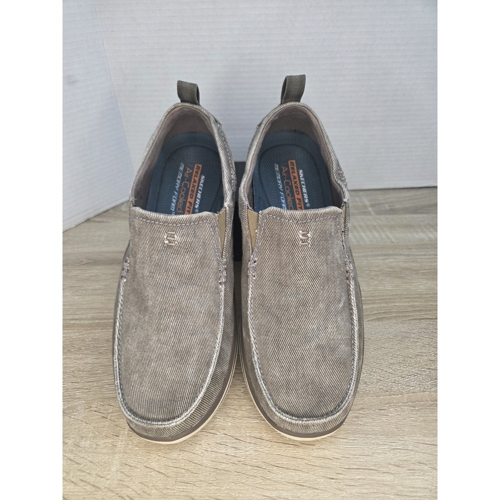 Size 8 Skechers Mens Relaxed Fit Air Cooled Memory Foam‎ Slip On Loafers  64654